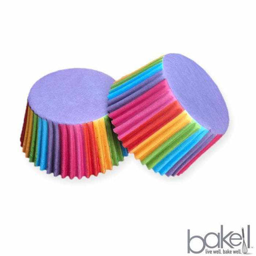 Bulk Rainbow Colored Striped Cupcake Wrappers & Liners | Bakell.com
