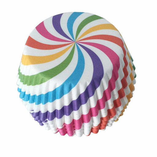 Bulk Rainbow Swirl Print Cupcake Wrappers & Liners | Bakell.com