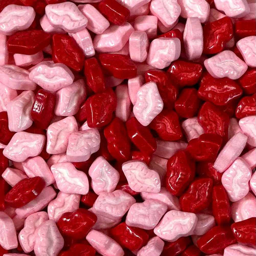 Close up view of Red and pink Lips Shaped Sprinkles | bakell.com