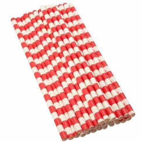 Red and White Stripes Cake Pop Party Straws | Bulk Sizes-Cake Pop Straws_Bulk-bakell