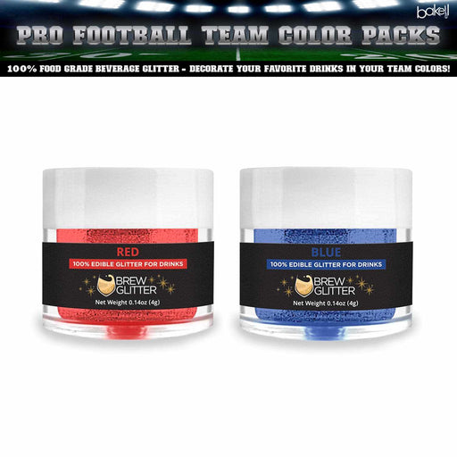 Patriots Football Inspired Red and Blue Edible Glitter Team Colors