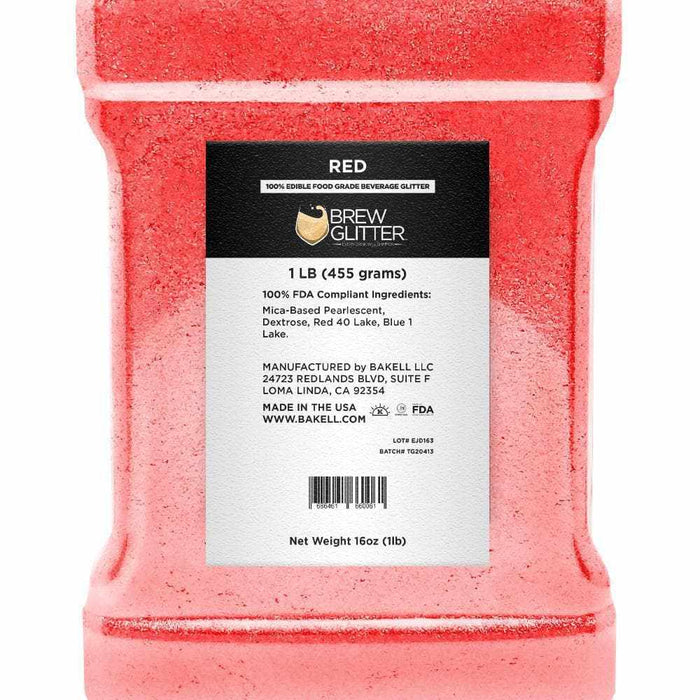Buy Red Brew Glitter® Wholesale | Red Glitter For Drinks | Bakell