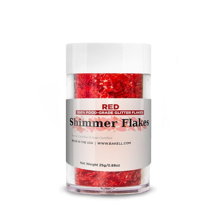 Buy Red Edible Shimmer Flakes
