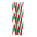 Bulk Size Red & Green Stripes Cake Pop Party Straws | Bakell