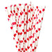 Red Heart Polka Dot Cake Pop Party Straws | Bakell