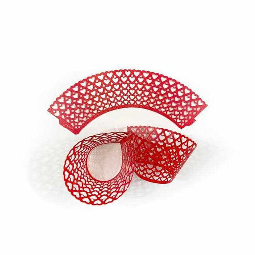 Red Hearts Cupcake Wrappers & Liners  | Bakell® Baking Products