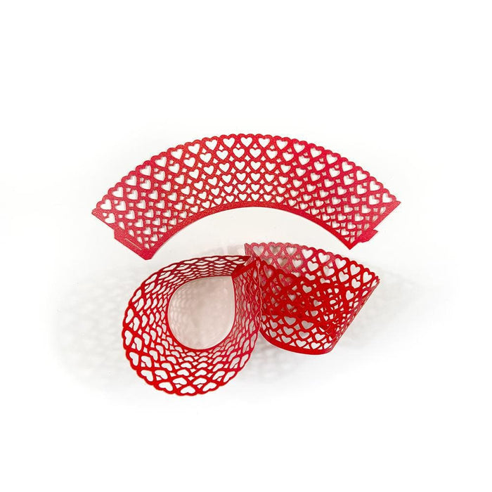 Red Hearts Cupcake Wrappers & Liners | Bakell.com