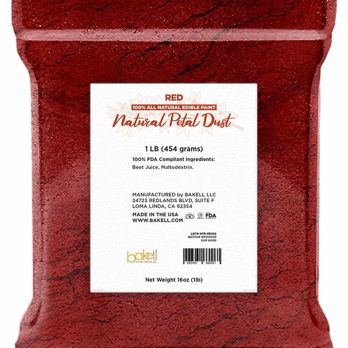 Red All Natural Petal Dust | Edible Food Coloring Powder | Kosher | Bakell.com