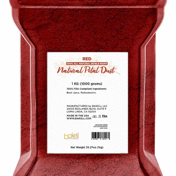 Red All Natural Petal Dust | Edible Food Coloring Powder | Kosher | Bakell.com