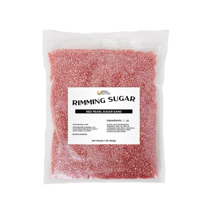 Buy Red Pearl Rimming Sugar for Cocktails - Red Sugar - Bakell