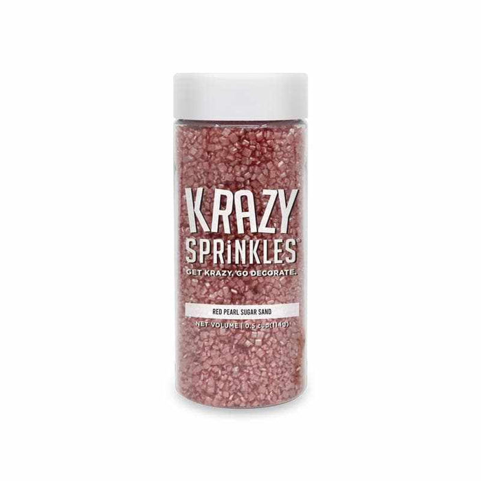 Red Pearl Sugar Sand Sprinkles | Krazy Sprinkles | Bakell
