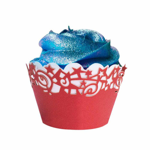 Bulk Red Star Cut Cupcake Wrappers & Liners | Bakell.com