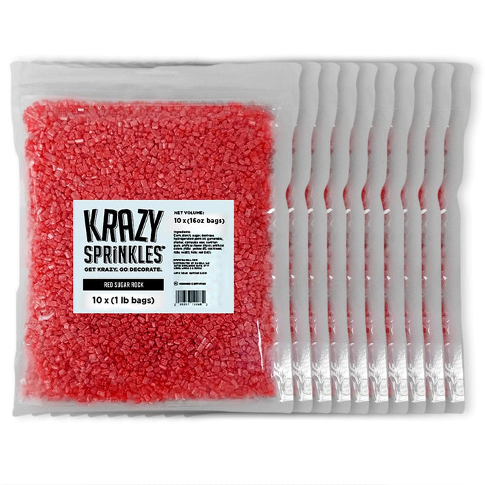 Red Sugar Rock Sprinkles | Krazy Sprinkles | Bakell