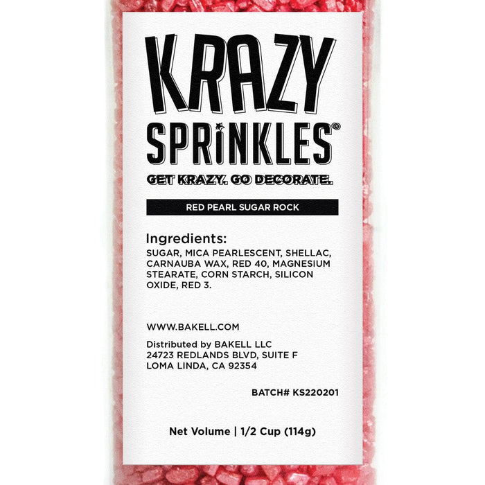 Red Sugar Rock | Bulk Size Krazy Sprinkles | Bakell