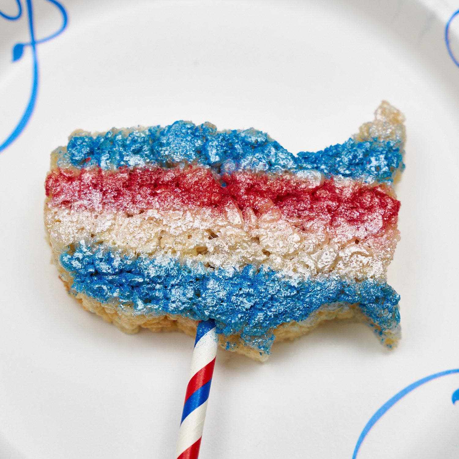 Red, White and Blue 4th of July Candy Cane Stripes Cake Pop Party Straws-Cake Pop Straws-bakell