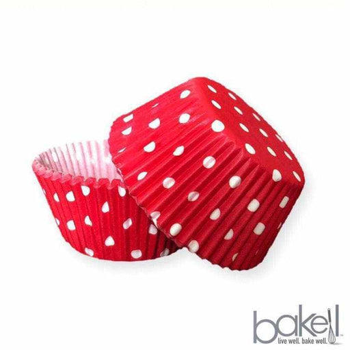 Red & White Mini Polka Dot Standard Size Cupcake Wrappers & Liners | Bakell