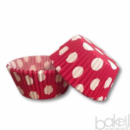 Red & White Polka Dot Standard Size Cupcake Wrappers & Liners  | Bakell® Baking Products