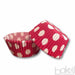 Red & White Polka Dot Standard Size Cupcake Wrappers & Liners | Bakell