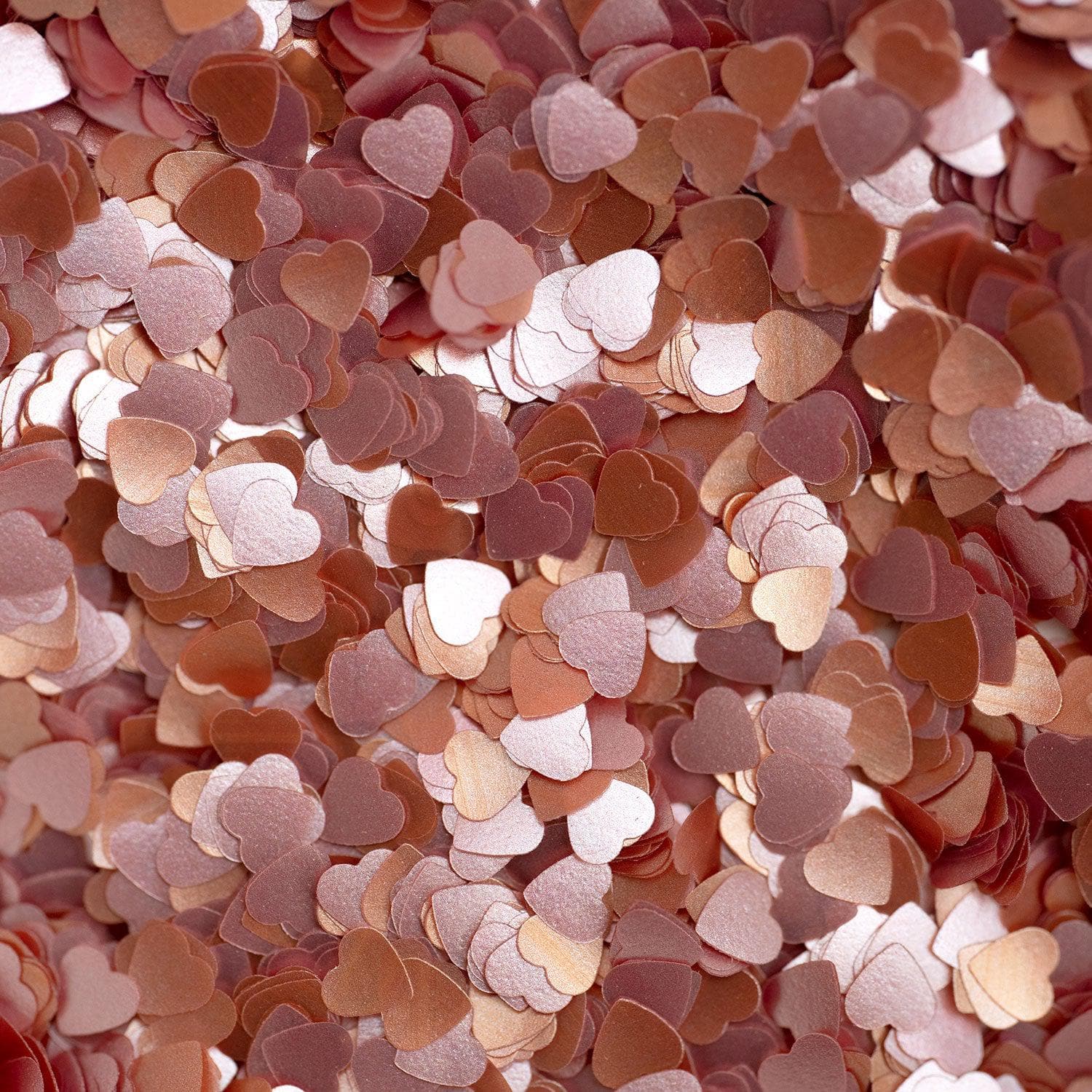Rose Gold Heart Private Label Edible Glitter Flakes | Bakell.com
