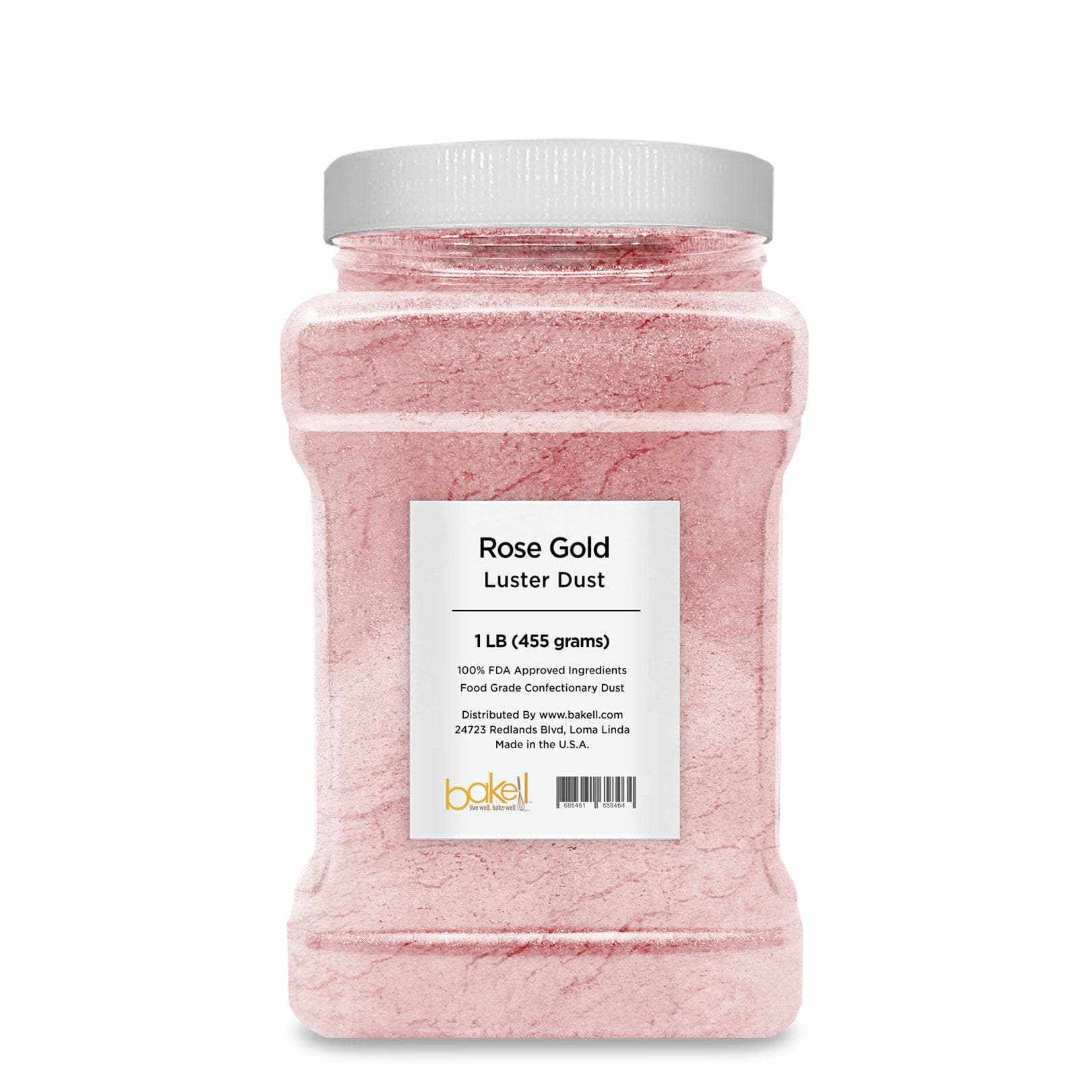 Rose Gold Luster Dust | 100% Edible & Kosher Pareve | Wholesale | Bakell.com