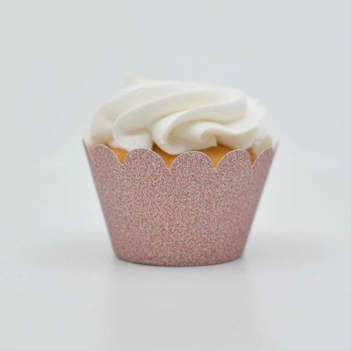 Bulk Rose Gold Sparkle Cupcake Wrapper | Bakell.com