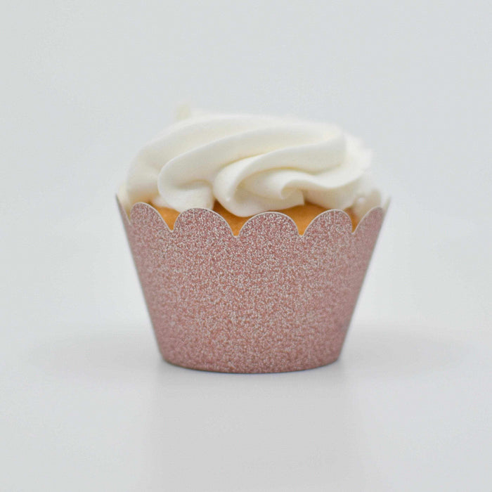 Rose Gold Sparkle Cupcake Wrapper | Bakell.com