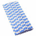 Blue & White Striped Cake Pop Sticks or Party Straws | Bakell
