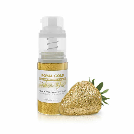 Royal Gold Edible Glitter Spray 4g Pump | Tinker Dust® | Bakell