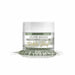 Olive Green Tinker Dust, 100% edible food grade glitter in a clear jar with white lid.