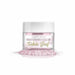 Soft Pink Tinker Dust, 100% edible food grade glitter in a clear jar with white lid, spilled on a white surface.