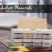 Sahar Masarati 26-piece edible art kit with 19 colorful petal dusts, luster dusts, tinker dusts, and 6 paint brushes.