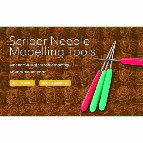 Set of 3! Cookie Scriber / Scribing Needle Royal Icing Modeling Tool
