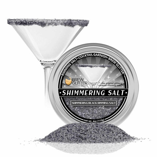 Pitch Black Salt Rimmer | Rocky Black Cocktail Salt | Bakell