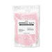 1lb bag of Brew Glitter Shimmering Pink Rimming Salt, showing fine pink crystals.