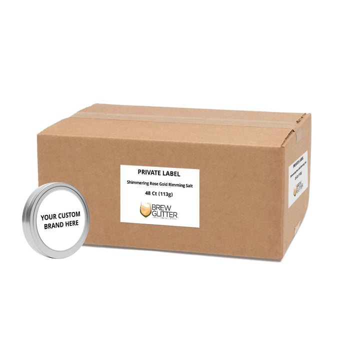 Shimmering Rose Gold Rimming Salt | Private Label (48 units/case) | Bakell