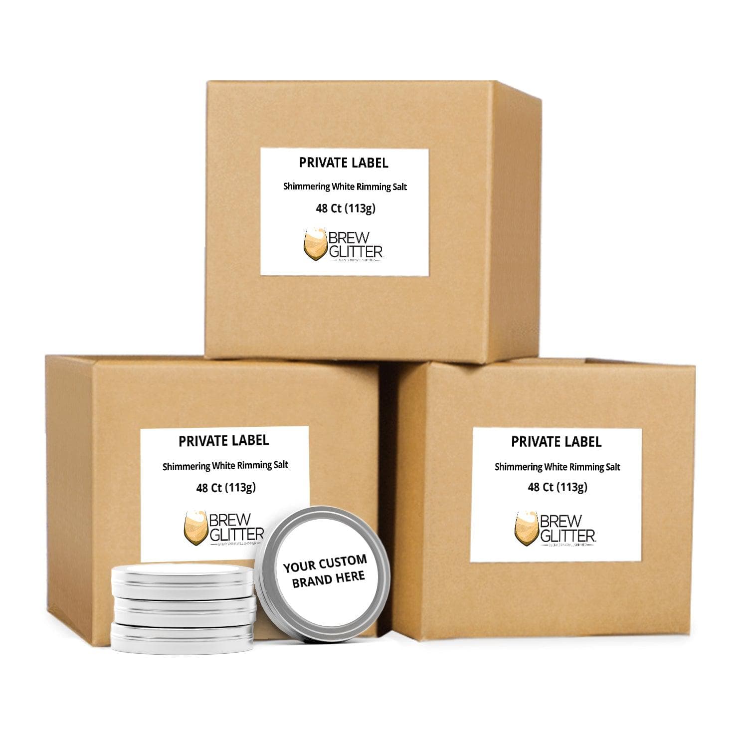 Shimmering White Rimming Salt | Private Label (48 units/case) | Bakell