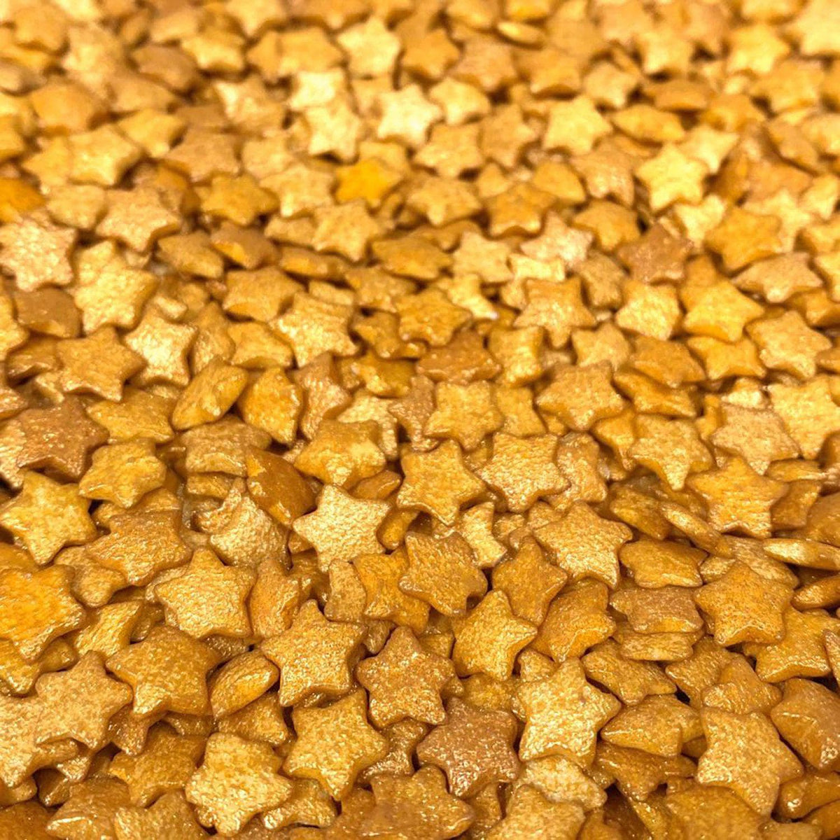 Shiny Gold Pearl Star Shaped Sprinkles | Krazy Sprinkles | Bakell 5 lb