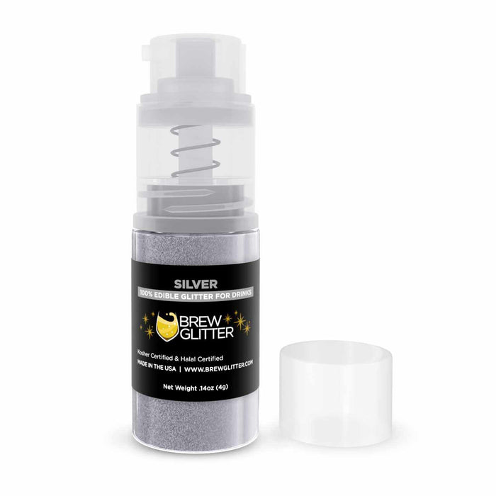 Silver Beverage Glitter Mini Spray Pump - Wholesale-Wholesale_Case_Brew Glitter 4g Pump-bakell