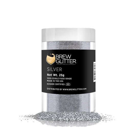 Silver Brew Glitter®, Bulk Size | Beverage & Beer Glitters from Bakell