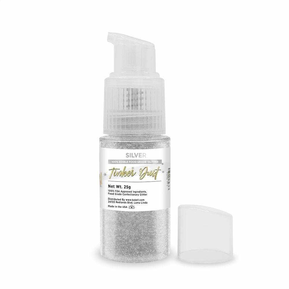 Silver Edible Glitter Spray 25g Pump | Tinker Dust | Bakell