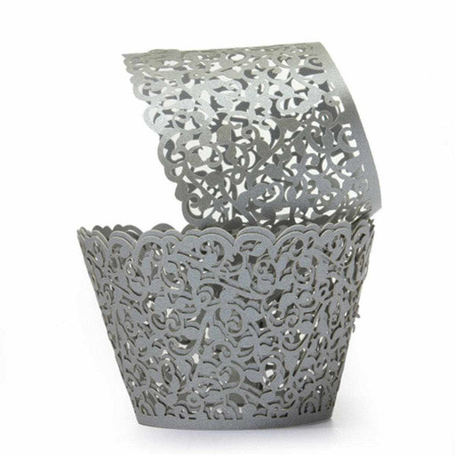 Bulk Silver Lace Cupcake Wrappers & Liners | Bakell.com