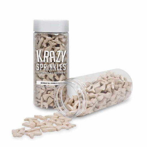 Silver Mermaid Tail Shaped Sprinkles-Krazy Sprinkles_HalfCup_Google Feed-bakell