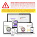 Screens displaying "Purple Pearl Rimming Sugar" product page on laptop, tablet, and smartphone.