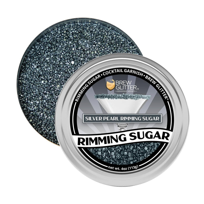 Buy Silver Pearl Cocktail Rimming Sugar - Silver Sugar -Bakell