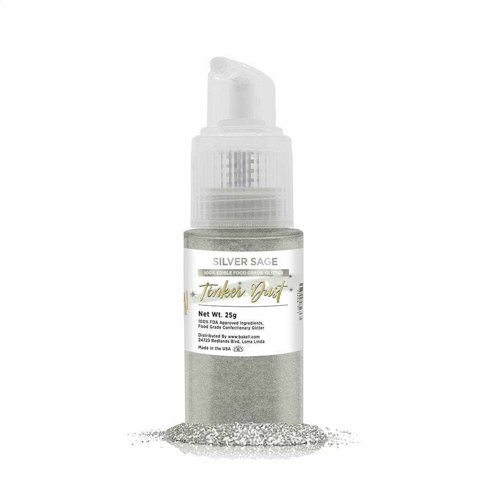 Silver Sage Edible Glitter Spray 25g Pump | Tinker Dust | Bakell