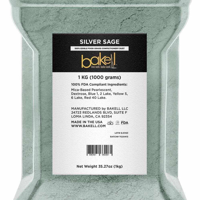 Silver Sage Luster Dust | 100% Edible, FDA & Kosher Pareve | Bakell.com