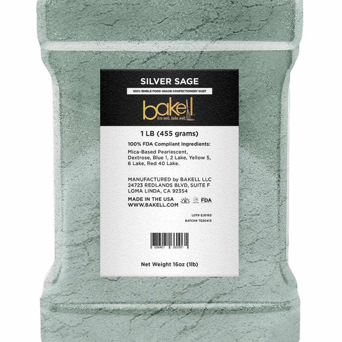 Silver Sage Luster Dust | 100% Edible, FDA & Kosher Pareve | Bakell.com
