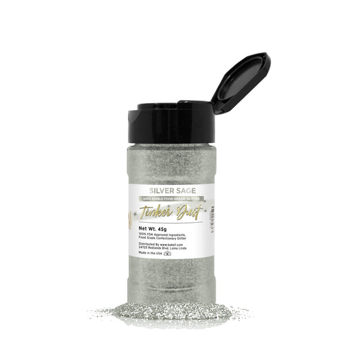 Silver Sage Tinker Dust® Edible Glitter 45g Shaker | Bakell.com