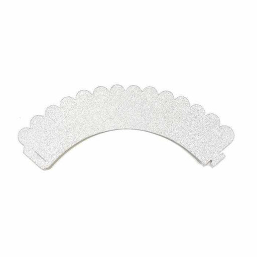 Silver Sparkle Cupcake Wrappers & Liners  | Bakell® Baking Products