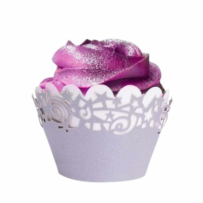 Bulk Silver Star Cut Cupcake Wrappers & Liners | Bakell.com